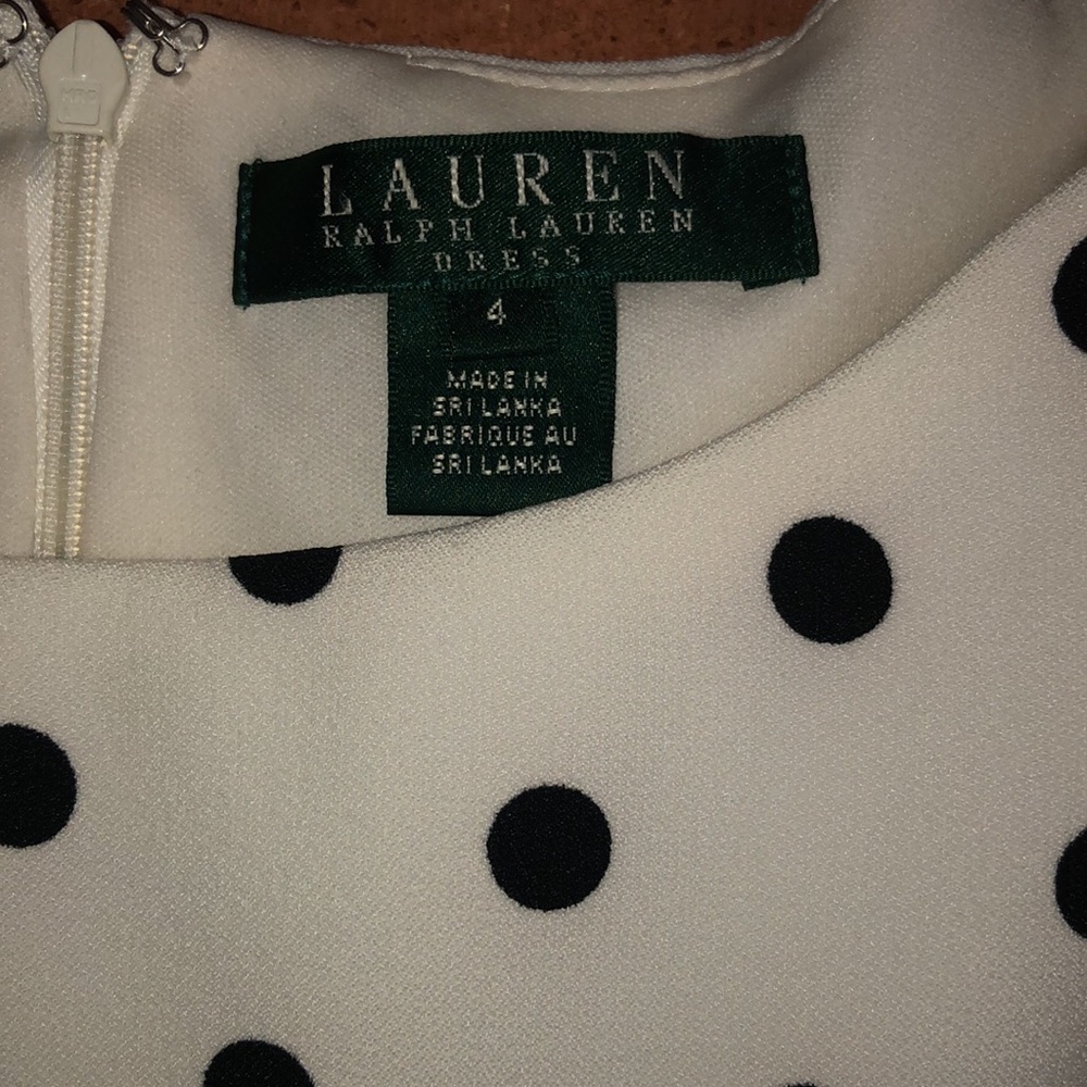 🖤RALPH LAUREN🖤POLKA DOT SLEEVELESS DRESS🖤 - Picture 6 of 8